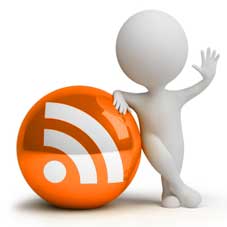 Man with RSS feed
